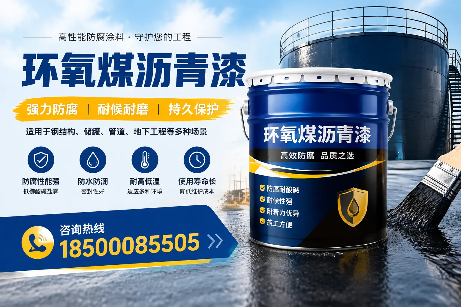 环氧煤沥青漆在工业中的应用，辽源企业的选择